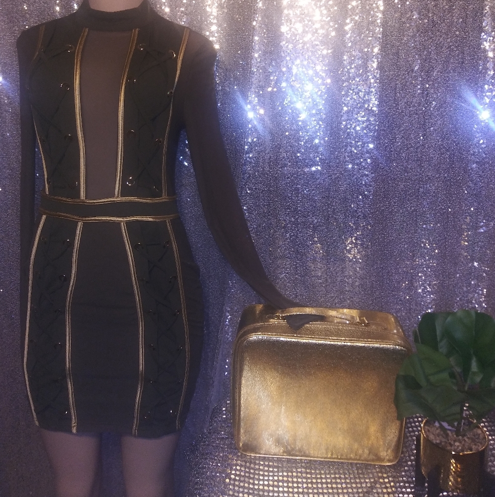 Fashionava Long Sleeve Sheer Dress